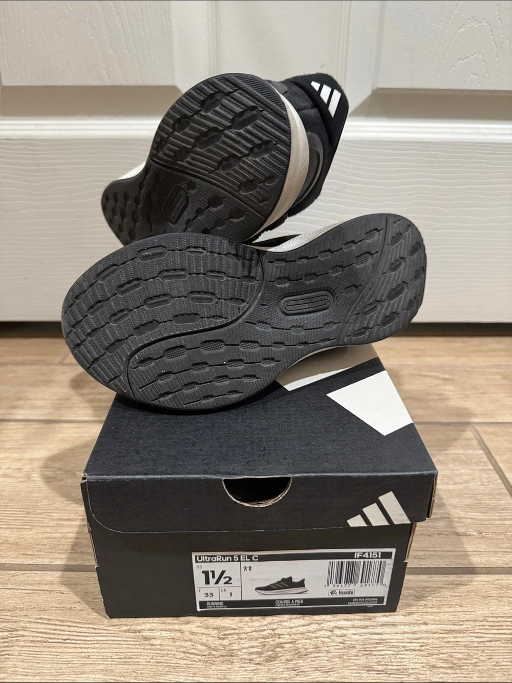 Adidas Kids UltraRun 5 EL Shoes (Size: 1.5)